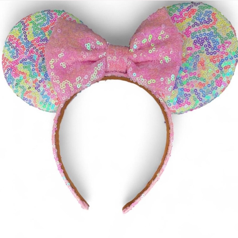Disney Minnie Mouse multicoloured sequin ears Mickey ears